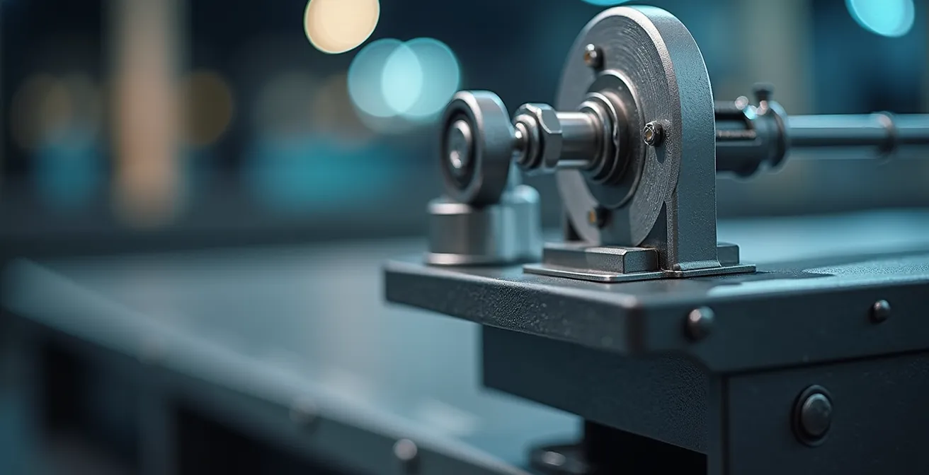 Gros plan sur l'assemblage de praticables modulaires avec système de verrouillage