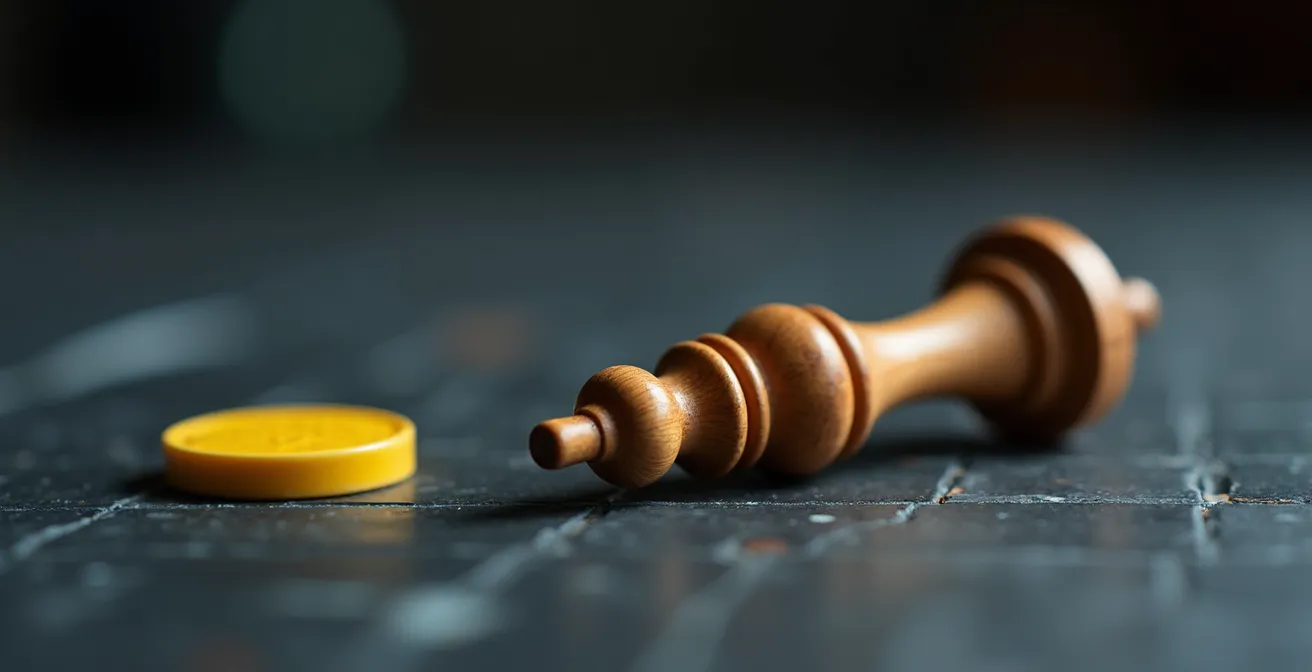 Vue macro comparant une pièce d'échecs finement sculptée et un simple jeton en plastique, symbolisant la profondeur du Serious Game face à la gamification simple.