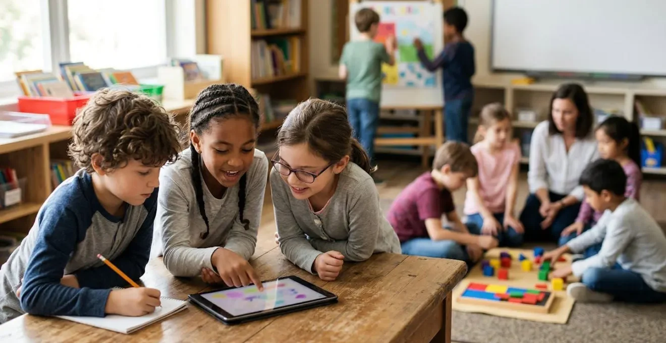 Organisation d'une classe en ateliers tournants avec tablettes partagées