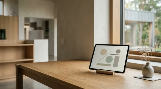 Interface éducative épurée avec des éléments visuels simplifiés pour réduire la charge cognitive